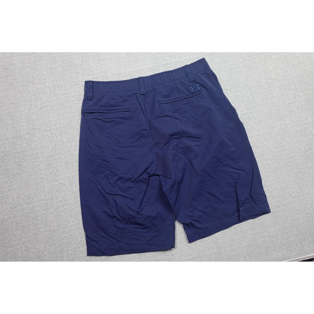 Under Armour Shorts Mens 34 Blue Chino HeatGear Stretch 10 Inseam Golf Comfort